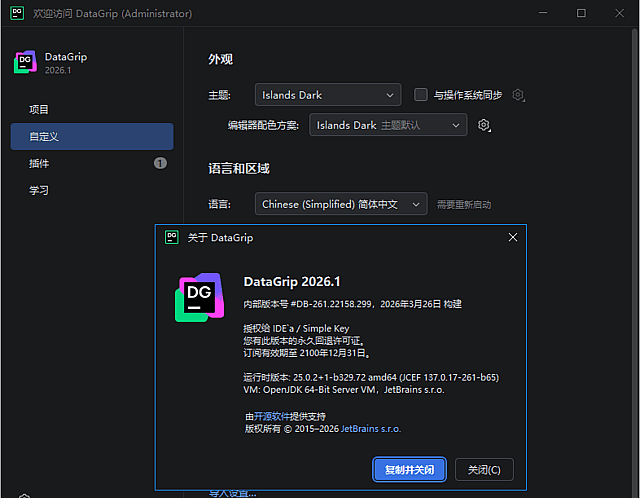 JetBrains DataGrip 2026.2.6 数据库IDE中文直装版-安卿辰博客